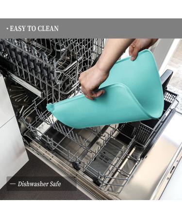 Reopet Waterproof Silicone Pet Feed Mat - Elevated Edges 71x45 cm Teal - Perfect Dog & Cat Feeding Solution - Buy Online on GoSupps.com