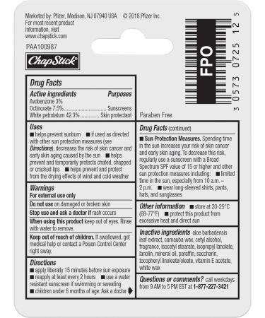 ChapStick Moisturizer Original Lip Balm Tubes SPF 15 0.15 Oz (Pack of 12) - Skin Protectant - Buy Online on GoSupps.com