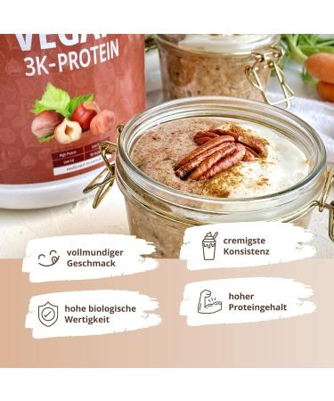 Nutri+ Vegan Protein Powder Hazelnut 1kg - 83% Protein Gluten & Lactose Free Nutty Flavor 3K Protein Powder - Buy Online on GoSupps.com