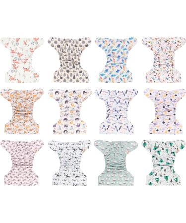 Littles and Bloomz Baby Reusable Pocket Nappy Cloth Diaper - Pack of 12 Standard Popper Nappies - FLP2-1201 - Buy Online on GoSupps.com