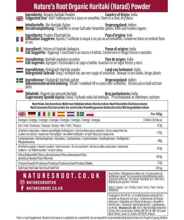 Nature s Root Harad Powder 250g - Haritaki Powder | Ayurveda Herb | 100% Natural | Superfood Supplement | Terminalia Chebula 250 g (Pack of 1) - Buy Online on GoSupps.com