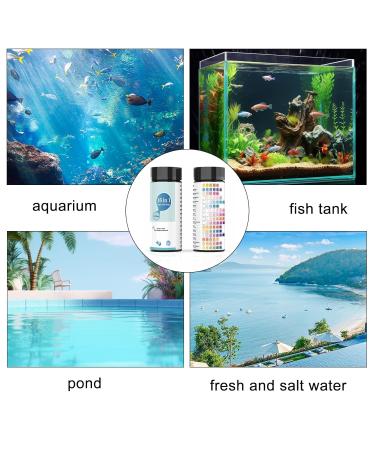 16 in 1 Aquarium Water Test Strips - Freshwater & Saltwater Testing Accurate Water Quality Analysis for Fish Ponds (100 Pieces) - Buy Online on GoSupps.com