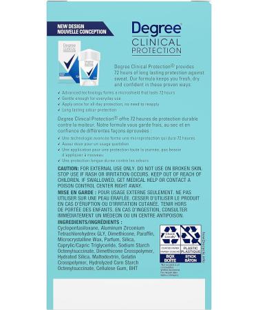 Degree Clinical Protection Antiperspirant Stick Deodorant for Women for 72H Sweat & Odour Protection Shower Clean with advanced technology 48 g - Buy Online on GoSupps.com