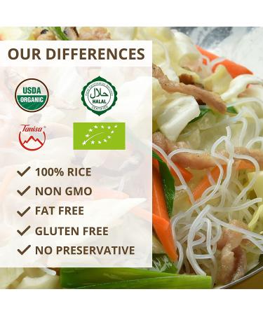 TANISA Organic Rice Vermicelli Noodles - Gluten-Free & Vegan - Vietnamese Rice Noodles for Asian Cuisine - 7 oz Pack of 1 - Buy Online on GoSupps.com