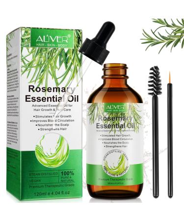 Rosemary Oil For Hair Growth 120ml Rosemary Oil Pure Organic Improve Hair Loss & Promote Hair Growth Rosemary Hair Oil For Men Women Rosemary 120.00 ml (Pack of 1)