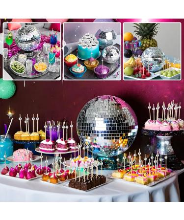500 PCS DIY Disco Ball Party Decorations Set 400 Disco Ball Toothpicks for Appetizers 100 Disco Ball Cake Topper Silver Mini Disco Ball Decorative for 70s 80s Theme Birthday Party Decorations - Buy Online on GoSupps.com