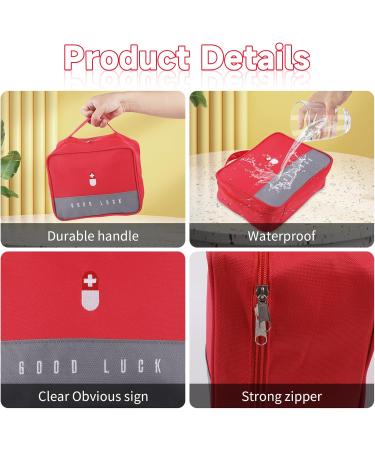 Buy Tikplus Large Waterproof Travel Pharmacy Bag - Portable First Aid & Emergency Bag for Home & Camping - Red - Buy Online on GoSupps.com