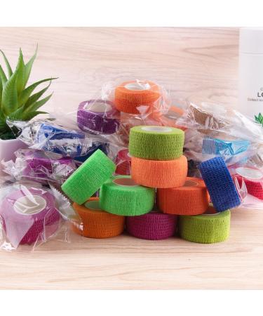 BQTQ 30 Rolls 1 Inch Self Adherent Cohesive Bandage | Breathable Sport Wrap Tape for Ankle Sprains and Swelling - Assorted Colors | Ideal for Humans and Animals - Buy Online on GoSupps.com