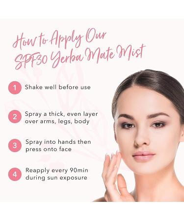100% PURE Yerba Mate Mist SPF 30 3.4 Fl Oz Daily Face Sunscreen - Broad Spectrum UVA/UVB Protection | Water-Resistant Zinc Oxide Natural Sunscreen - Mattifies Face for Mess-Free Application - Buy Online on GoSupps.com