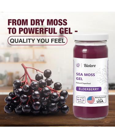 Biolore Pure Sea Moss Gel + Soursop Gummies Bundle | 16 oz Gel & 60 Gummies | Elderberry + Soursop | No Added Sugar Gluten Free Vegan Made in USA - Buy Online on GoSupps.com