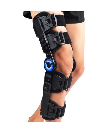 Orthomen Hinged ROM Knee Brace  Post Op Knee Brace for Recovery Stabilization  ACL  MCL and PCL Injury  Adjustable Medical Orthopedic Support Stabilizer After Surgery  Women and Men Hinged Knee Brace 1 Count (Pack of 1) - Buy Online on GoSupps.com