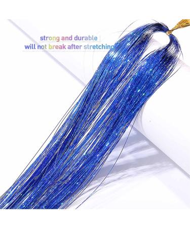 47 Inches Hair Tinsel Kit: 1200 Strands in 6 Colors - Sparkling Shiny Extensions for Colorful Glitter Hair - Includes Tools - Buy Online on GoSupps.com