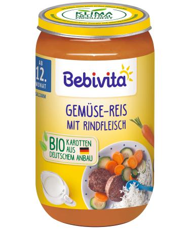 Bebivita menus from 12 months Vegetable rice with beef pack of 6 (6 x 250g) medium Vegetable rice with beef 250g