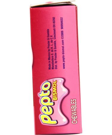 Pepto-Bismol Original Chewables 5 Symptom Relief 48 Count (Pack of 3) - Buy Online on GoSupps.com