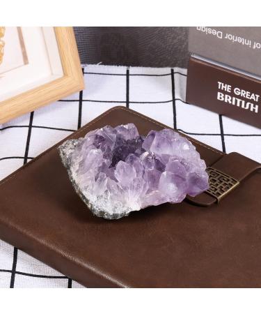 Nupuyai Natural Amethyst Druse Rough Stone | XL Irregular Crystal Cluster for Reiki Healing & Home Decoration - Buy Online on GoSupps.com