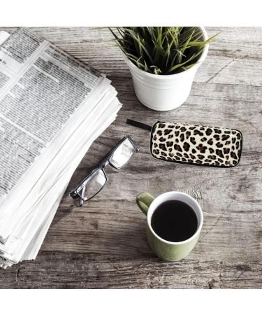 Heallily Zipper Sunglasses Shell Box - 2 Portable Travel Cases | White Leopard Organizer for Outdoor Glasses - Buy Online on GoSupps.com
