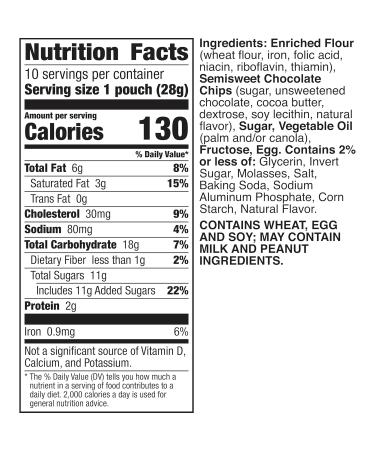 Pillsbury Chocolate Chip Mini Soft Baked Cookies - 10 Count - Buy Online on GoSupps.com