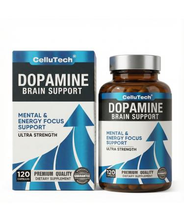 L-Tyrosine Dopamine Brain Food Supplement | Mental Energy & Focus Support with B Vitamins | Cognitive Health & Mental Drive Vegan Capsules 120 Count 120 Count (Pack of 1)