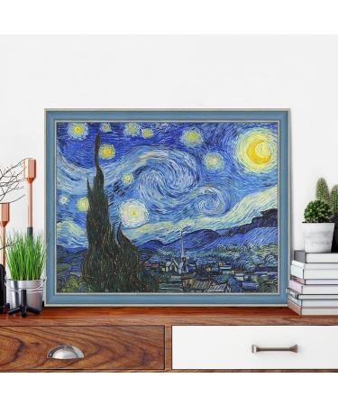 VeGuude Van Gogh Starry Night Paint by Numbers Kit | DIY Oil Painting for Adults & Kids | Home Wall Decor Gift | 12x16 inch - Buy Online on GoSupps.com
