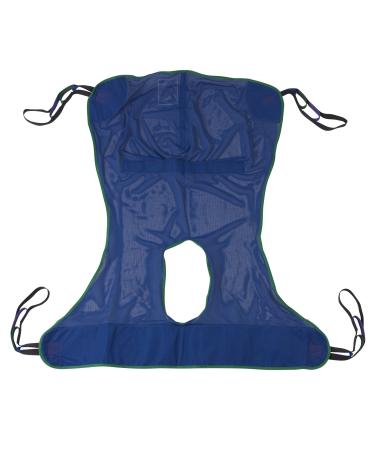 Drive Medical Full Body Patient Lift Sling, Mesh with Commode Cutout, Large