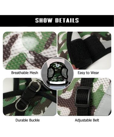 Femax Dog Harness & Leash Set - Soft Mesh Padded Reflective Adjustable for Puppies & Cats - Breathable Camouflage XS (26-29 cm) - Perfect for Walking Running & Training - Buy Online on GoSupps.com