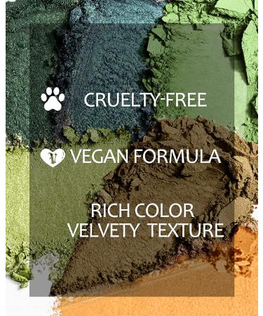 Green Eyeshadow Palette - 9 Matte and Shimmer Colors for Blendable High Pigmented Eye Makeup (#1 Green) - Buy Online on GoSupps.com