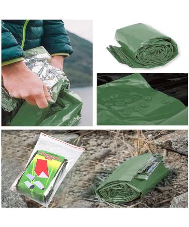 Buy Waterproof Emergency Survival Bivouac Bag - Lightweight Heat-Repellent & Cold Protection - 213x91cm Green & Orange - Buy Online on GoSupps.com