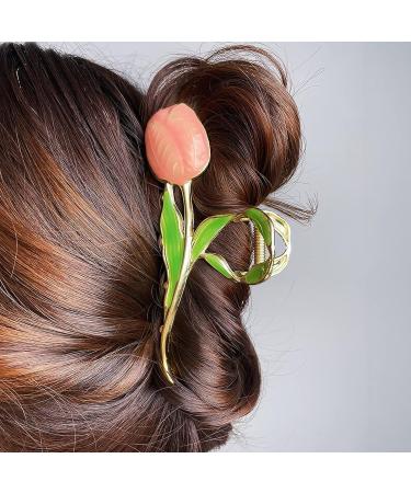 3PCS Flower Metal Hair Claw Clips - Nonslip Strong Hold Barrettes for Women and Girls with Long Curly Hair - Buy Online on GoSupps.com