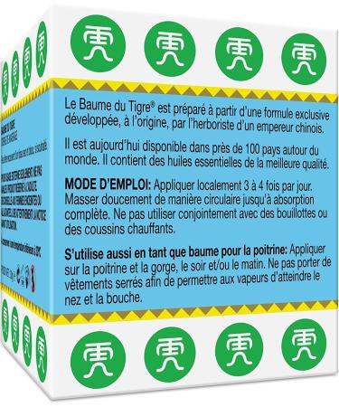 Tiger Balm - BAUME DU TIGRE Blanc - Baume effet froid - Parfum menthol - Pour sportifs apr s l'effort ou en massage de la poitrine ou des tempes. En massage pour se relaxer - 30 g 30 g (Lot de 1) 1 - Buy Online on GoSupps.com