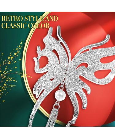 LALAFINA Butterfly Pearl Hairpin Hair Jewels for Women Hair Tassel Chinese Hair Fork Chinese Headdress Pearl Hair Chopsticks Bride Headpiece Pan Hair Artifact Metal Women's Alloy - Buy Online on GoSupps.com