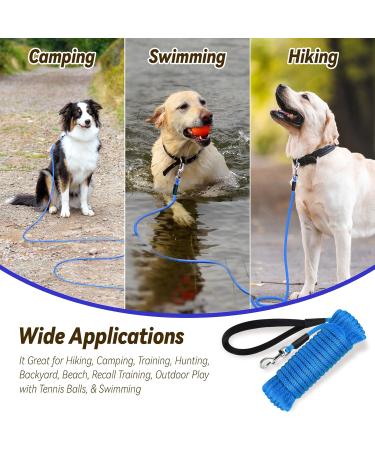 Lynxking 9m Reflective Dog Leash - Durable Nylon Training Line with Carabiner Hook for Small to Large Dogs - Blue - Buy Online on GoSupps.com