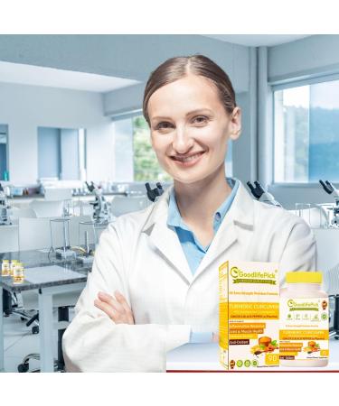 Premium Turmeric Curcumin Supplement with Black Pepper. Maximum Benefits of Turmeric and Ginger with 95% Curcuminoids and Enhanced Absorption with Black Pepper 90ct - Buy Online on GoSupps.com