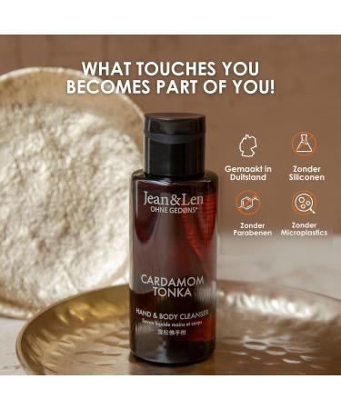 Jean Len Jean & Len Mini Hand & Body Cleanser Cardamom & Tonka for a Scented Cleansing Experience Body & Hand Soap in a High Quality Bottle Ideal for Travel Exotic Spicy Fragrance Vegan 50 ml - Buy Online on GoSupps.com