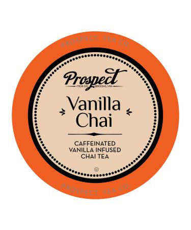 Prospect Tea Co. Caffeinated Vanilla Chai Tea Pods Compatible with K Cup Brewers Including 2.0, 40 Count