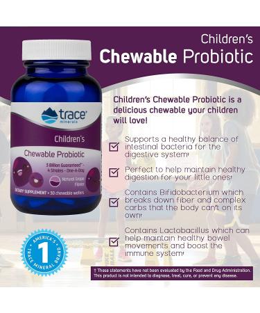 Trace Minerals Research Children's Chewable Probiotic - Concord Grape Flavor | 30 Chewables - Buy Online on GoSupps.com