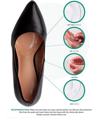 Metatarsal Pads Ball of Foot Cushion 3 Pairs - Gel Inserts for High Heels - Pain Prevention Shoe Insoles for Men and Women - Buy Online on GoSupps.com
