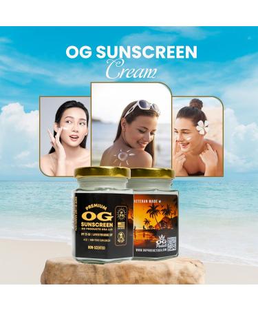 Organic Unscented Face & Body Sunscreen - Reef Safe Vitamin-Packed Handcrafted for Sensitive Skin & Eczema - Veteran Owned (4 Fl Oz) | International Shipping Available - Buy Online on GoSupps.com