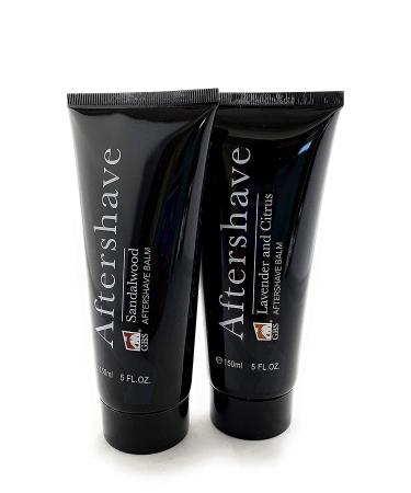 G.B.S After Shave Balm Set of 2 Lavender/Citrus and Sandalwood 5-Ounces Post Shave Balm