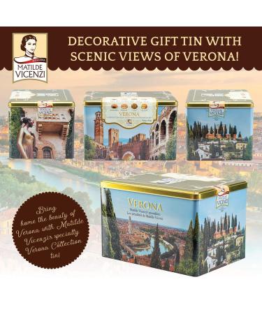 Matilde Vicenzi Verona Gift Tin - Italian Assorted Patisseries & Cookies 32 oz - Buy Online on GoSupps.com