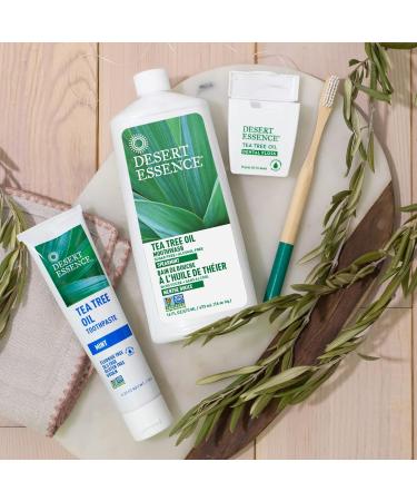 Desert Essence Tea Tree Oil & Mint Toothpaste Peppermint 6.25 oz (Pack of 3) - Fluoride Free, Gluten Free, Vegan, Non-GMO with Baking Soda for Healthy Teeth & Gums, Fresh Breath - Buy Online on GoSupps.com