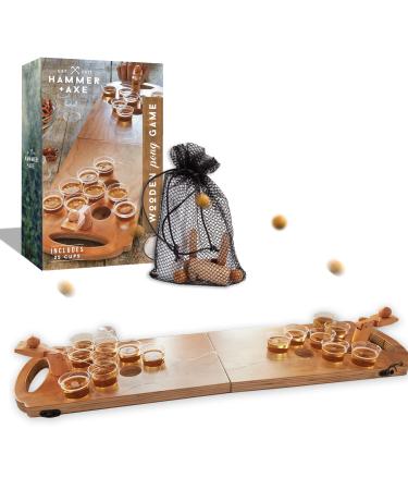 Hammer + Axe Wood Drinking Games, Basketball, Beer Pong Mini, Bottle Cap, Alcohol Board Games
