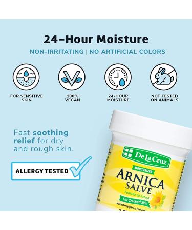 De La Cruz Arnica Salve for Cracked Skin - 2 oz | Soothing Relief & Healing - Buy Online on GoSupps.com