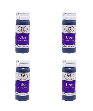 Ube Purple Yam Flavoring Extract by Butterfly 1 Oz. Pack of 4