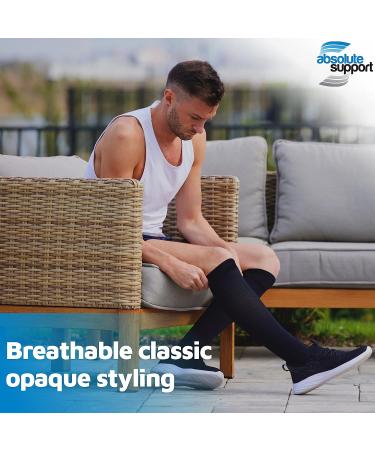 Extra Wide Calf Compression Knee Hi Socks 20-30mmHg - 2XL-7XL Plus Size Black - Buy Online on GoSupps.com