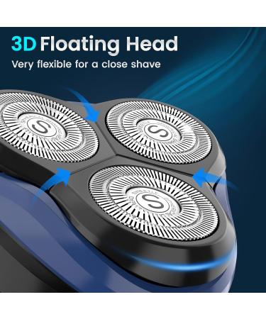 SweetLF Electric Razor for Men - IPX7 Waterproof Wet & Dry Shaving Rechargeable Pop-up Trimmer | Best Father's Day Gift in Blue - Buy Online on GoSupps.com