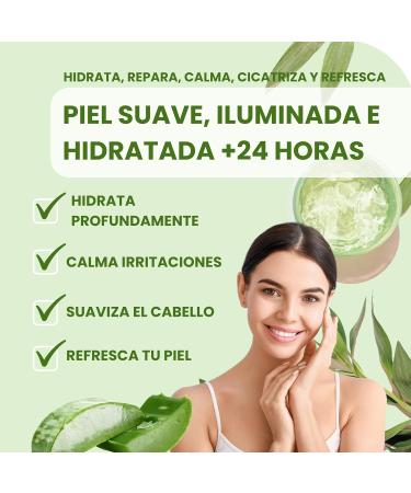  Bioky 100% Natural Aloe Vera Gel 2 x 1 Litre - Pure Organic Moisturizing & Soothing - Hydrated & Illuminated Skin | Natural & Versatile: After Sun Skin Hair Soothing Post-Hair Removal Aftershave - Buy Online on GoSupps.com