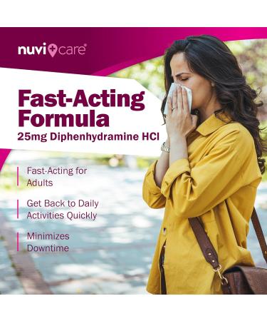 Allergy Relief Tablets - Diphenhydramine 25mg Antihistamine Tablets for Runny Nose Sneezing Itchy Eyes & Throat - Compare to Benadryl Allergy Meds - OTC Adult Allergy Medicine (300 Count) 300 Caplets (pack of 1) - Buy Online on GoSupps.com