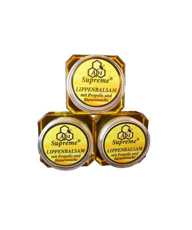 Api Supreme lip balm with propolis and beeswax 3 x 12 ml - Buy Online on GoSupps.com