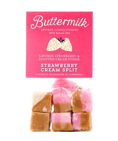 Buttermilk Strawberry and Cream Fudge Sweets 175g