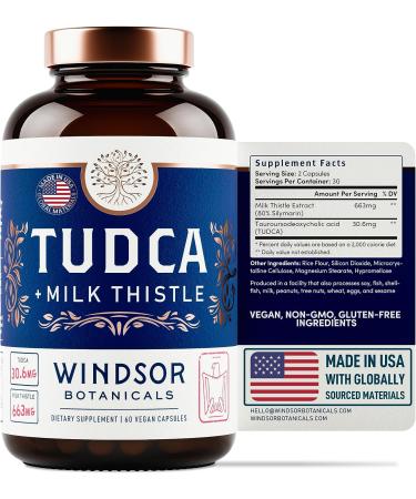 Advanced TUDCA & Silymarin Milk Thistle Extract - Liver Health Formula - 663mg Silybum Marianum - Bile Salts Supplement - 60 Caps - Buy Online on GoSupps.com